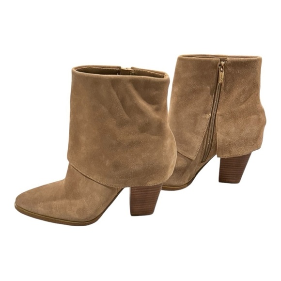 JESSICA SIMPSON Coulton Suede Foldover Bootie Sandstone Size 9 - Picture 3 of 9